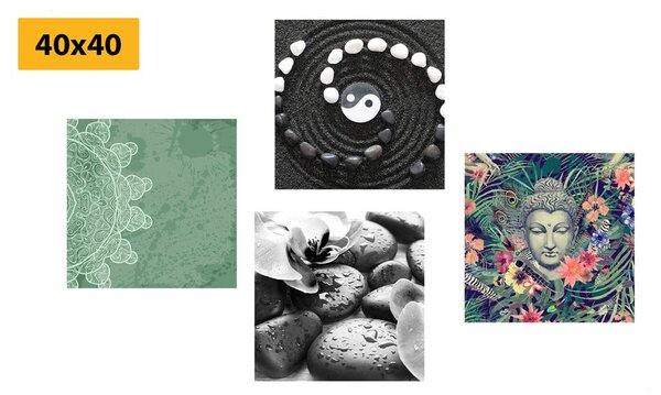 Set obrazů Feng Shui v netradiční kombinaci