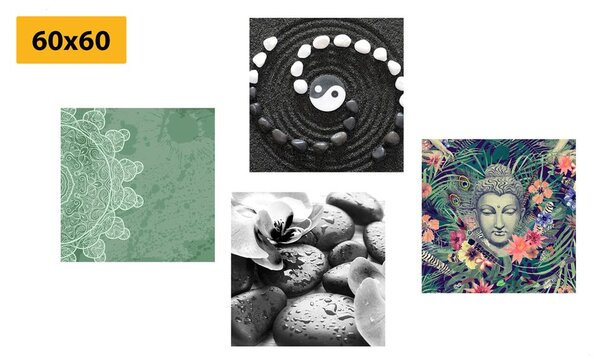 Set obrazů Feng Shui v netradiční kombinaci