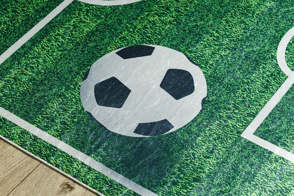 Makro Abra Dětský kusový koberec vhodný k praní BAMBINO 51760 Fotbal kopačák zelený Rozměr: 80x150 cm