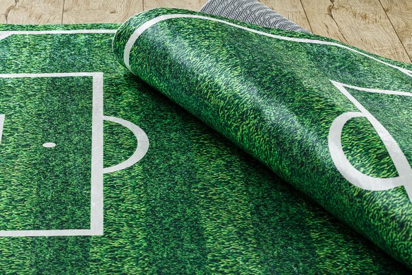 Makro Abra Dětský kusový koberec vhodný k praní BAMBINO 51760 Fotbal kopačák zelený Rozměr: 80x150 cm
