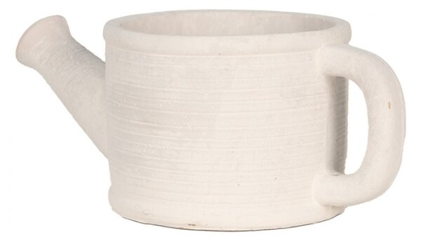 Šedý cementový obal na květináč ve tvaru konve – 27x15x11 cm