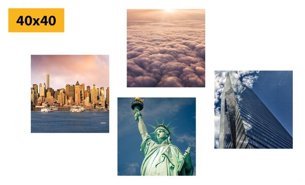 Set obrazů New York v jedinečných barvách