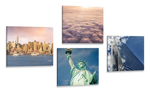 Set obrazů New York v jedinečných barvách