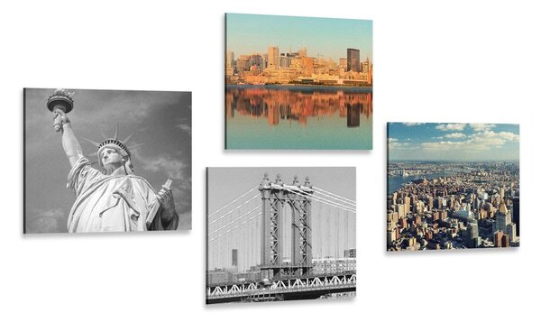 Set obrazů New York v zajímavém provedení