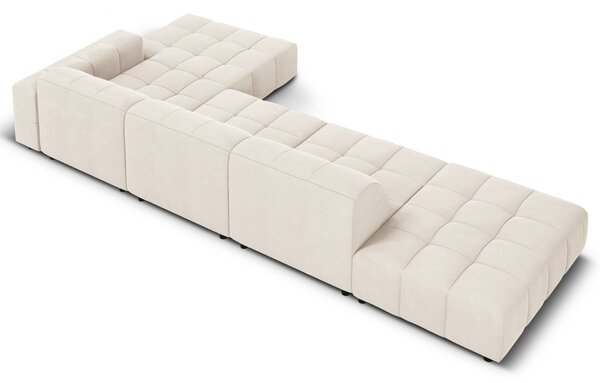 -25 % Dny MOMENTI– Cosmopolitan Design Sametová rohová pohovka Chicago 341 cm, pravá