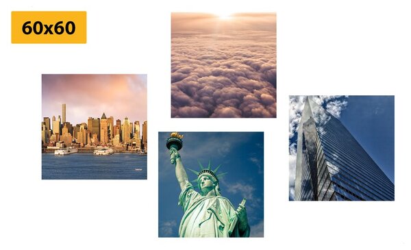 Set obrazů New York v jedinečných barvách