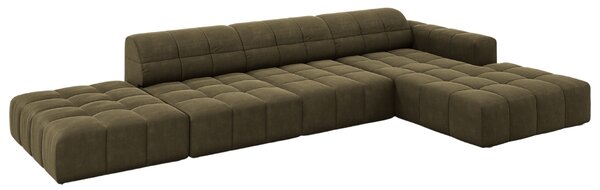-25 % Dny MOMENTI– Cosmopolitan Design Sametová rohová pohovka Chicago 341 cm, pravá
