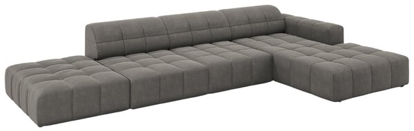 -25 % Dny MOMENTI– Cosmopolitan Design Sametová rohová pohovka Chicago 341 cm, pravá
