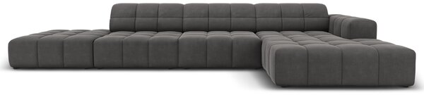 -25 % Dny MOMENTI– Cosmopolitan Design Sametová rohová pohovka Chicago 341 cm, pravá