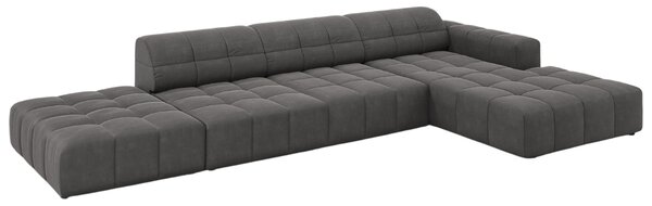 -25 % Dny MOMENTI– Cosmopolitan Design Sametová rohová pohovka Chicago 341 cm, pravá