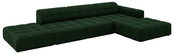 -25 % Dny MOMENTI– Cosmopolitan Design Sametová rohová pohovka Chicago 341 cm, pravá