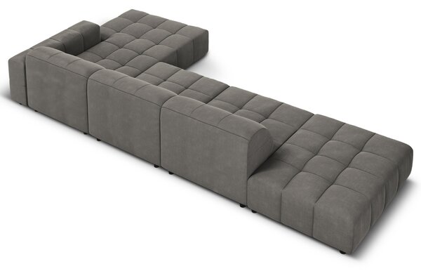 -25 % Dny MOMENTI– Cosmopolitan Design Sametová rohová pohovka Chicago 341 cm, pravá