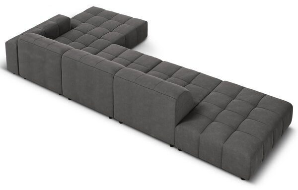 -25 % Dny MOMENTI– Cosmopolitan Design Sametová rohová pohovka Chicago 341 cm, pravá