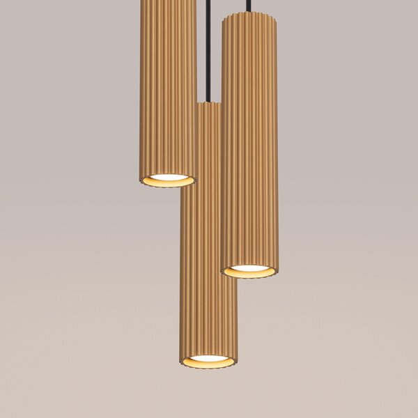 Sollux Lighting Závěsné svítidlo KARBON 3P zlaté