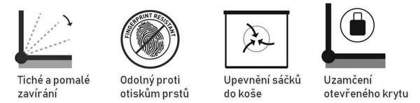 Kovový koš nášlapný 20 l, nerez