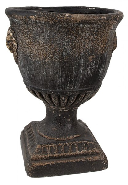 Černý obal na květináč se zlatým odřením Bart-jan – 31x41 cm