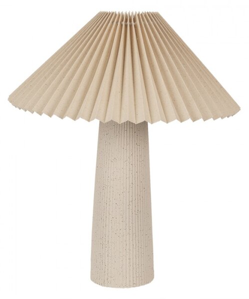 Béžová keramická stolní lampa ve tvaru houby – 36x42 cm