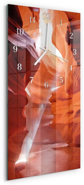 Skleněné hodiny vertikální Jeskyně zsppb-30x60-00082218