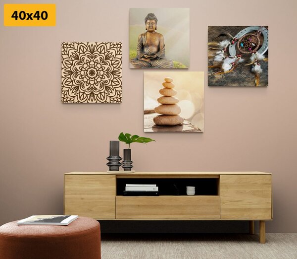 Set obrazů harmonický Buddha