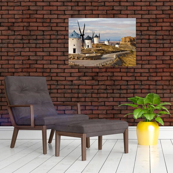 Obraz - Větrné mlýny Consuegra, Španělsko (70x50 cm)