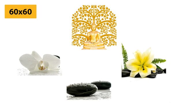 Set obrazů jemné zátiší Feng Shui