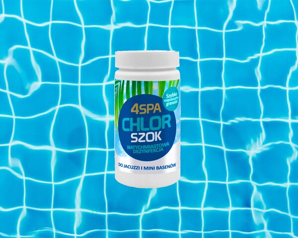 4SPA CHLOR ŠOK CHEMIE DO JACUZZI A MINI BAZÉNŮ GAMIX 1KG DEZINFEKCE