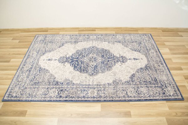 Agnella klasický vlněný koberec Isfahan Zephyr Szary modrý Rozměr: 160x240 cm
