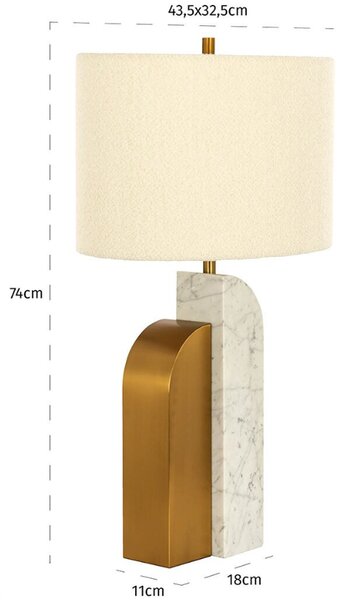 -25 % Dny MOMENTI– Richmond Mramorová stolní lampa Liliana