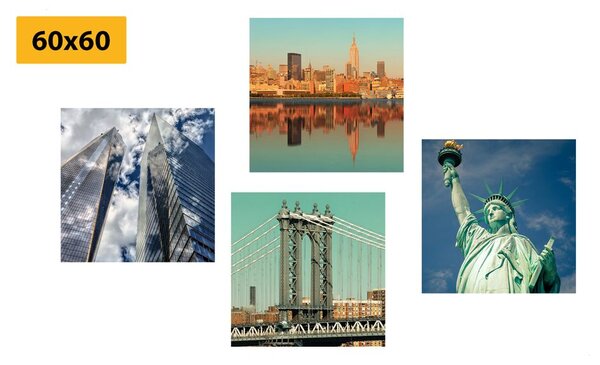 Set obrazů krásy města New York
