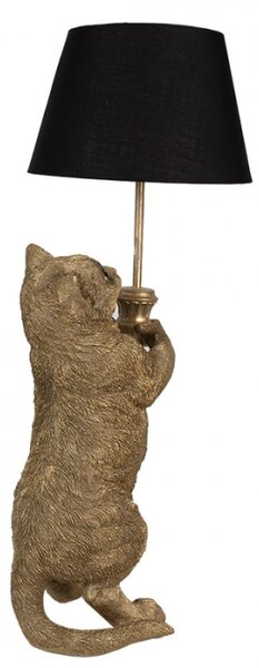 Stolní lampa ve tvaru zlaté kočky na dvou nohách – 31x24x62 cm