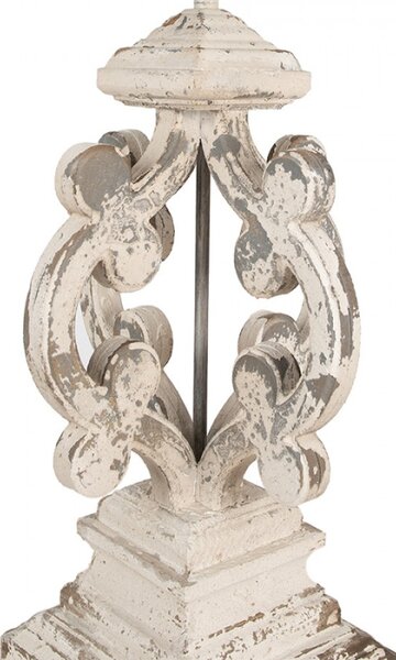 Béžová stolní lampa na podstavci s patinou – 40x79 cm