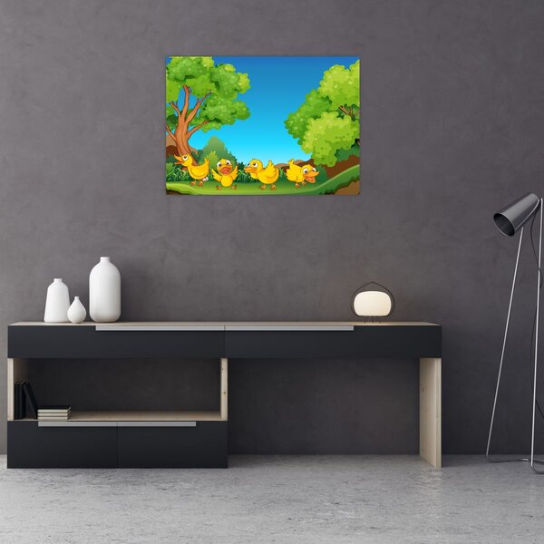 Obraz - Veselá káčátka (70x50 cm)
