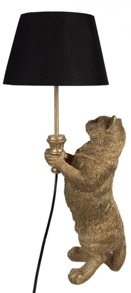 Stolní lampa ve tvaru zlaté kočky na dvou nohách – 31x24x62 cm