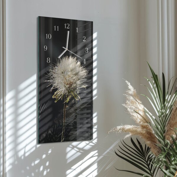 Skleněné hodiny vertikální Ostropestřec mariánský zsppb-30x60-00081797