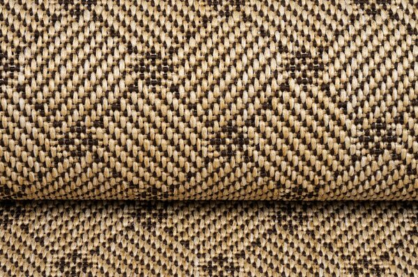 Makro Abra Kusový koberec venkovní Sisal CORDA 1017 1 424 béžový hnědý Rozměr: 60x200 cm