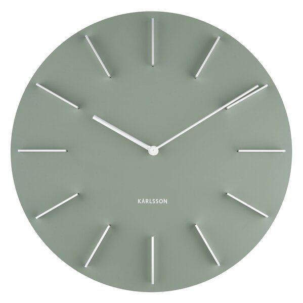 Nástěnné hodiny Discreet 40 cm tm. zelené Karlsson (Barva - tm. zelená)