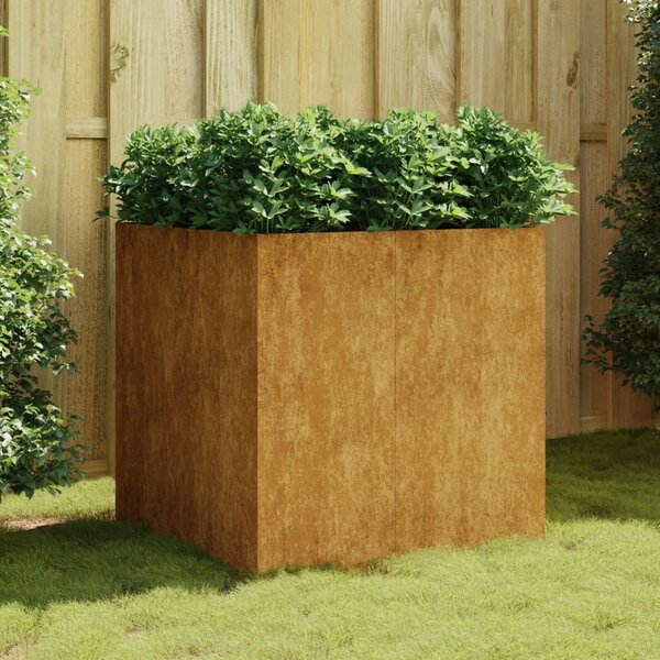 Truhlík 80 x 80 x 80 cm cortenová ocel