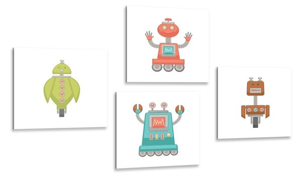 Set obrazů parta robotů