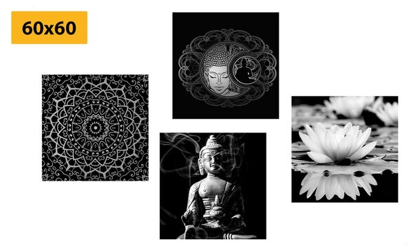 Set obrazů klidný Buddha