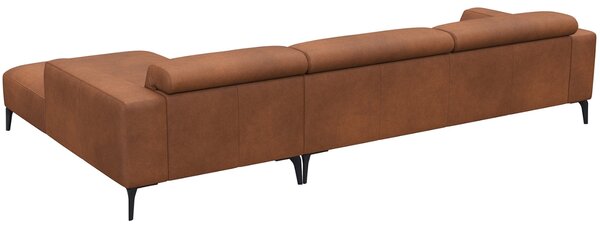 -25 % Dny MOMENTI– Flexlux Kožená rohová pohovka VOLUZZI 329 cm, pravá