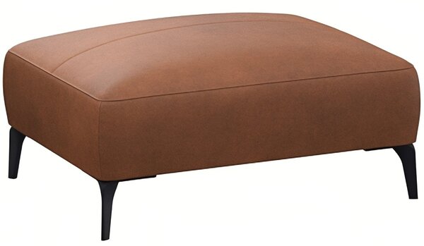 -25 % Dny MOMENTI– Hnědá kožená podnožka FLEXLUX VOLUZZI 91 x 71 cm