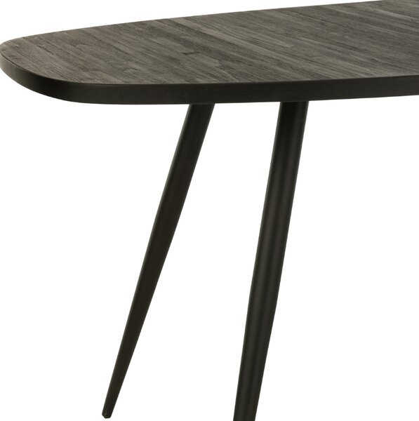 Černý dřevěný jídelní stůl J-line Takke 200 x 90 cm