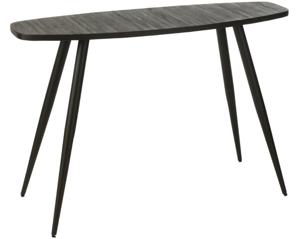 Černý dřevěný toaletní stolek J-line Takke 120 x 40 cm