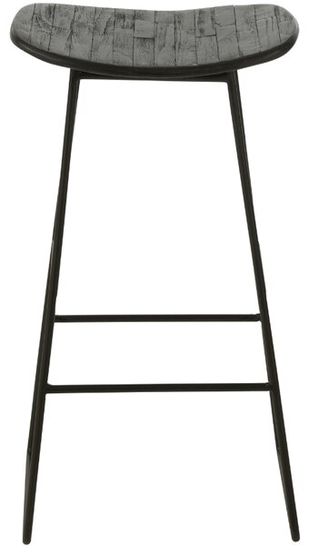 Černá dřevěná barová židle J-line Tekke 74 cm