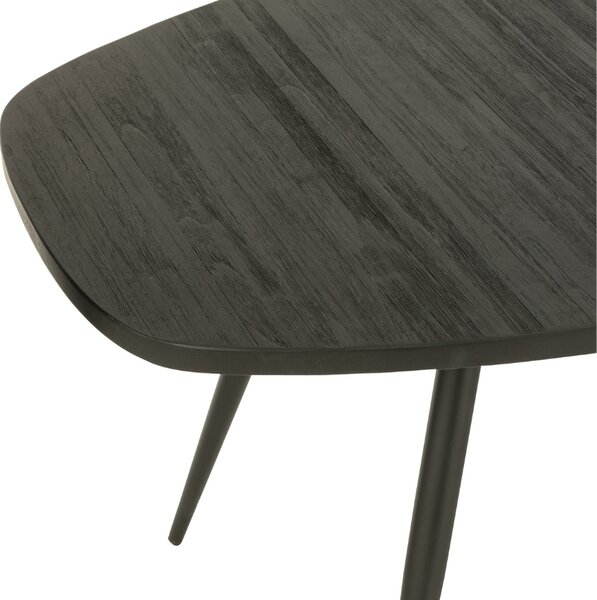 Černý dřevěný jídelní stůl J-line Takke 200 x 90 cm