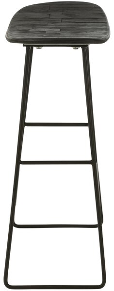 Černá dřevěná barová židle J-line Tekke 74 cm