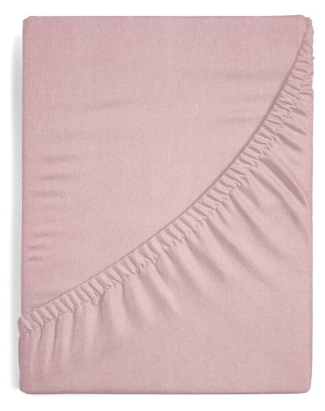 ELASTICKÉ JERSEY PROSTĚRADLO 90X200 CM, VÝŠKA 25 CM PÚDROVĚ RŮŽOVÁ