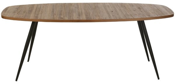 Hnědý dřevěný jídelní stůl J-line Tooky 200 x 90 cm