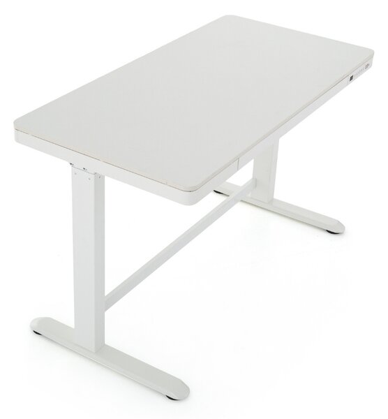 Výškově nastavitelný stůl OfficeTech 2, 120 x 60 cm, bílá