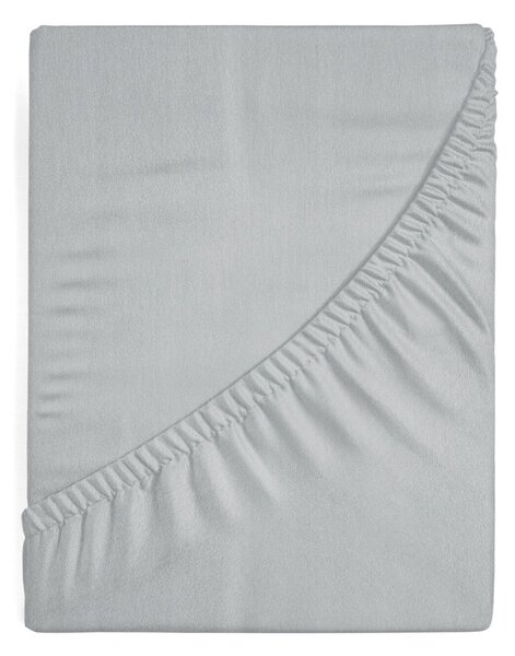 JERSEY PROSTĚRADLO 90X200 CM, VÝŠKA 25 CM ŠEDÁ